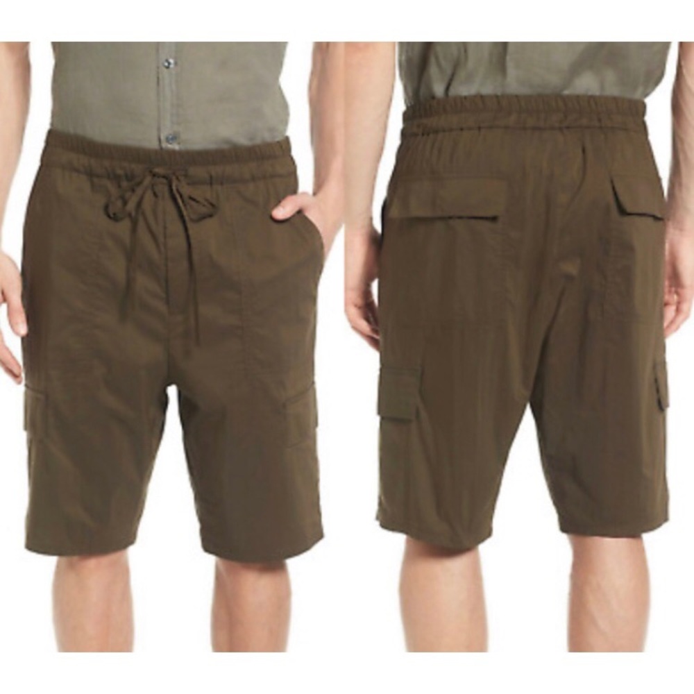 Vince Drawstring Utility Army Green Shorts large